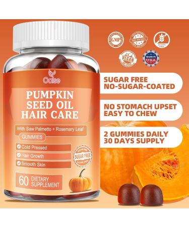 Pumpkin Seed Oil with Saw Palmetto Gummies 3500mg Per Serving Cold Pressed with Rosemary Leaf Zinc Hydrolyzed Collagen Peptides Pumpkin Seed Oil for Hair Growth Vegan 60 Counts Unflavored 60 Count (Pack of 1) - Buy Online on GoSupps.com