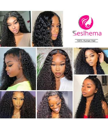 13x6 HD Transparent Curly Lace Front Wig 24 Inch - Pre Plucked Kinky Curly Human Hair Wig for Black Women - Buy Online on GoSupps.com