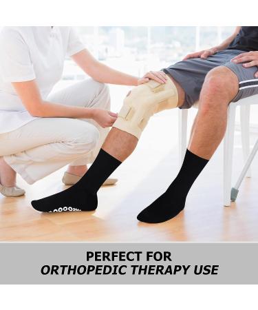 Grip Socks JSPA Non Slip Casual Socks - Ideal for Home Indoor Yoga and Hospital - Men and Women, Non-Binding Loose Fit Diabetic Socks - Seamless Toe, 3 Pairs Black 10-13 - Buy Online on GoSupps.com