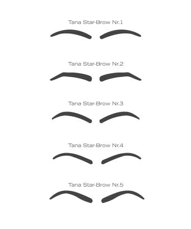 TANA Star-Brow Eyebrow Stencil Set - 6 Easy Application Shapes for Perfect Brows | International Shipping Available - Buy Online on GoSupps.com