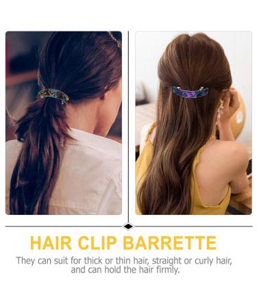 Lurrose 3-Piece Automatic Tortoise Hair Clip Set | Vintage French Design Cellulose Acetate Clips for Women & Girls | Perfect for Daily Outfits - Buy Online on GoSupps.com