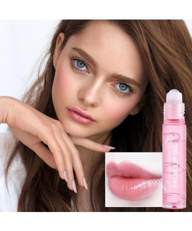 Roll On Lip Gloss Fruity Flavors Rolling Ball Lip Oil Set Colorless Transparent Lip Oil Moisturizing Plumper Glossy Lip Makeup Flavored Lip Gloss Set (Peach 8ml) - Buy Online on GoSupps.com