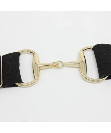 Equestrian 2-Inch Bit Buckle Belt for Women | Cowgirl No Show Stretch Belt for Horseback Riding Breeches - Buy Online on GoSupps.com