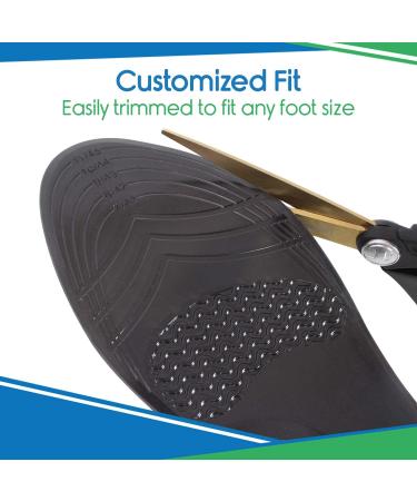 ViveSole Thin Gel Insoles - Plantar Fasciitis Relief for Men & Women - Arch Support Inserts for Work Boots & Heels - Metatarsal Pads & Foot Cushions - Size MENS 5.5-10.5 - Buy Online on GoSupps.com