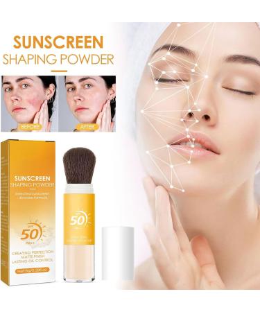 Mineral Sunscreen Setting Powder Sunscreen Foundation SPF 50 PA++ Oil Control Natural Matte Finish Long-Lasting Lightweight Breathable Sunscreen Powder - Buy Online on GoSupps.com