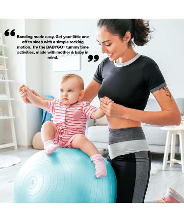 BABYGO Birthing Ball Set - Pregnancy Yoga & Exercise Ball + Book - Trimester Targeting Maternity Physio - Anti Burst Eco Friendly Material - 65cm 75cm - Turquoise - Buy Online on GoSupps.com