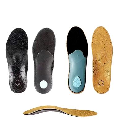 2 Pairs Orthotic Arch Support Shoe Inserts Insoles for Flat Feet Feet Pain Plantar Fasciitis Insoles for Men and Women (M(Men 7.5-9 / Women 9-10.5))