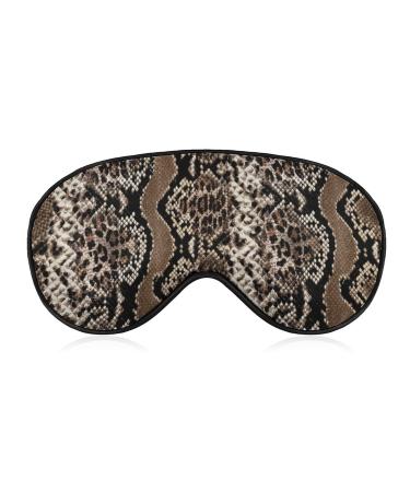 Snake Skin and Leopard Print Sleep Mask for Women Adjustable Sleeping Eye Shades Cover with Elastic Strap