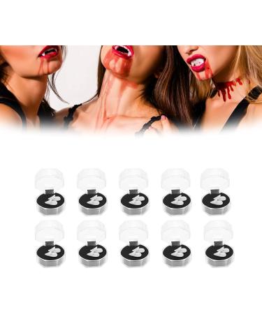 10 Pairs Halloween Vampire Dentures with Luminous Flexible Without Hurting Teeth Personality Fashion Resin Tooth 1.7cm / 0.7in - Buy Online on GoSupps.com
