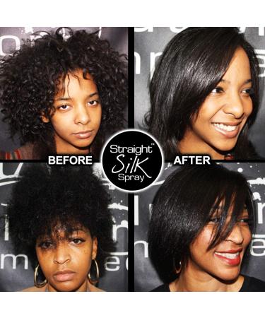 Straight Silk Spray with Moroccan Argan Oil | Hair Straightening Protector & Detangler | Alcohol-Free | Heat Protectant up to 450 F | Flat-Iron | Blow-Dry | Unscented | Hair Spray | MADE IN USA (64oz) 64 Fl Oz (Pack of 1) - Buy Online on GoSupps.com