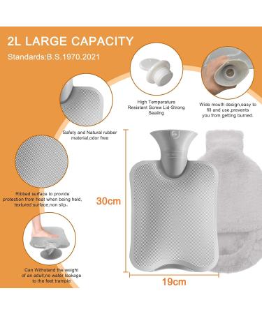 Buy Hileyolla Electric-Free 2L Foot Warmer & Hot Water Bottle | Super Soft Flannel Fabric | Perfect for Cold Feet in Winter | Ideal for Women Men & Children - Buy Online on GoSupps.com