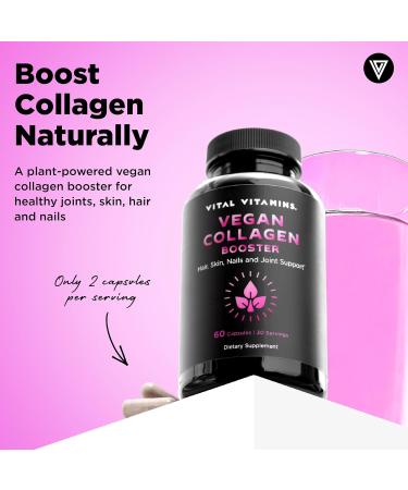 Vital Vitamins Vegan Collagen Booster 60 ct + Hyaluronic Acid Capsules 60 ct - Buy Online on GoSupps.com