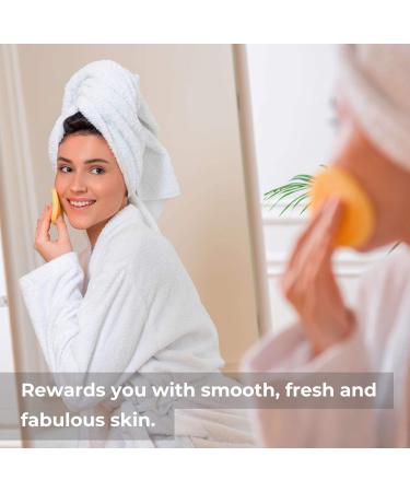 Massaging Dry Brushing Body Brush + Compressed Facial Sponges Set for Softer, Clearer, More Beautiful Skin Naturally - Buy Online on GoSupps.com