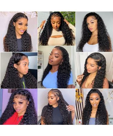 24 Inch Water Wave Brazilian Virgin Human Hair Lace Front Wig for Black Women - 150% Density, Pre Plucked, HD Lace Frontal - Natural Color - Wet and Wavy - Buy Online on GoSupps.com