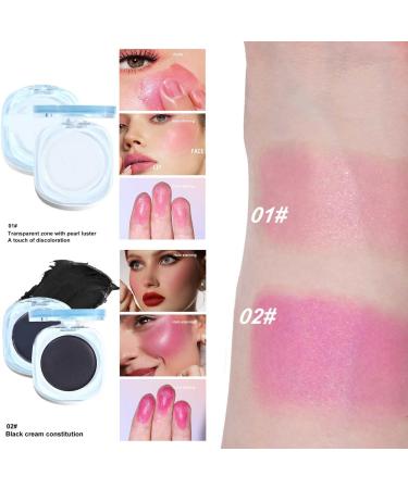 Magic Color Changing Blush - Black Color Changing Blush Black Cream Blush Color Changing Blush for Cheeks Makeup Blush Long Lasting (01#+02#) - Buy Online on GoSupps.com
