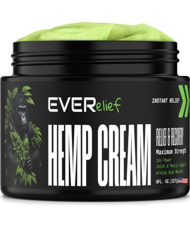Hemp Cream - Maximum Strength for Muscle Relief Back Pain Joint Neck Knees & Elbows - Natural Hemp Oil Extract with Turmeric MSM Arnica - Made in USA 8 Oz 8 Fl Oz (Pack of 1) - Buy Online on GoSupps.com