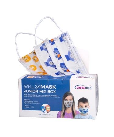 Wellsamed Wellsamask 50 pieces face mask with elastic band small size lion/dog