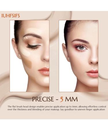 IUHFSIFS Foundation Brush No.1 Light Coverage Ultra Thin Foundation Brush Evenly Applied Concealer Brush Easy to Clean Make Up Brush Non-Hairy Ultra Thin Make Up Brush 01-Black - Buy Online on GoSupps.com