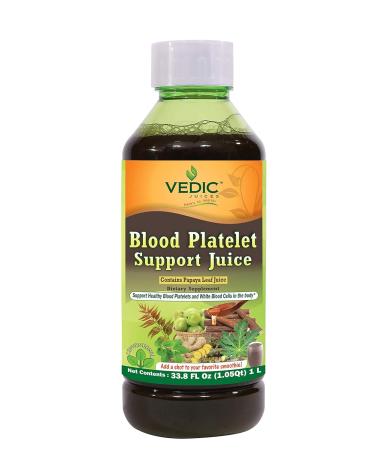 Vedic Juice Papaya Leaf + Flavor - Blood Platelet Support & Immune Health - 33.8oz | Daily Digestive Enzyme Booster - International Shipping Available - Buy Online on GoSupps.com