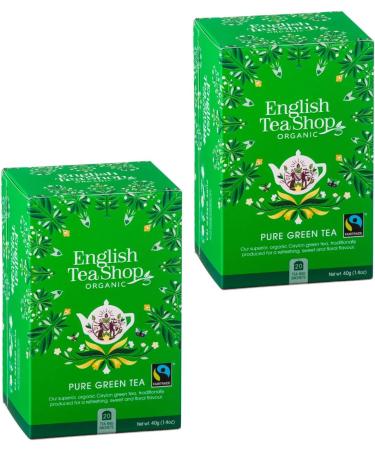  English Tea Shop English Tea Shop | Green Tea Ceylon Organic Pure Individual Bags | Green Tea Fruity Notes Aromatic Profile Apricot Scents - Eco Box (2 x 20 Filters) - Buy Online on GoSupps.com