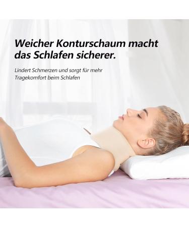 RESTCLOUD Adjustable Neck Support Collar - Soft Foam Neck Pillow for Pain Relief - Universal Fragrance - Ideal for Sleeping (White 6.4 cm Deep) - Buy Online on GoSupps.com