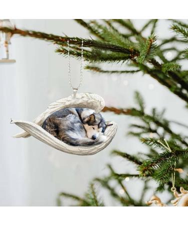 Buy Lidssacde Pet Necklace with Sleeping Dog Trailer - Sweet Angel Gift for Animal Lovers - Unique Gifts for Boys & Girls - Durable Khaki Chain - Buy Online on GoSupps.com