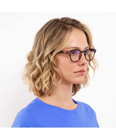 Muunel Blue Light Blocking Glasses Essilor Lenses Anton UVAllBlue Women Square Shape Tortoise Frame -1.00 Strength - Buy Online on GoSupps.com