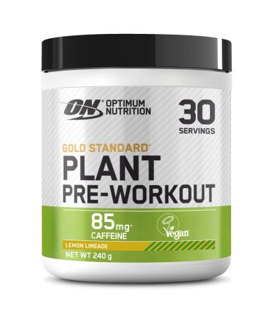 Optimum Nutrition Gold Standard Plant Pre-workout Plant BasedPowder with Caffeine Vegan Food Supplement For Men and Women Lemon Limeade Flavour 30 Servings 240 g