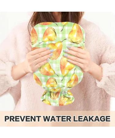 Hot Water Bottles with Fruit Cover - 2L Lemon & Pear Pain Relief Heat & Cold Therapy Foot & Bed Warmer - Buy Online on GoSupps.com