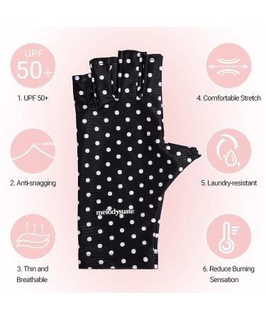 MelodySusie UV Glove - Professional UPF50+ Protection for Gel Nail Lamp - Fingerless Anti UV Gloves for Manicures and Nail Art - Classic Dots - Buy Online on GoSupps.com