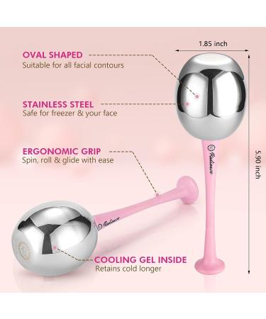 RADIANCE Ice Globes for Facial Skin Care - Stainless Steel Cryo Freeze Tool for Face Cooling & Depuffing with Storage Case - Buy Online on GoSupps.com