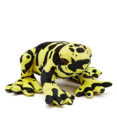 Zappi Co 100% Recycled Plush Poison Dart Frog Yellow/Black Toy (15cm Width) Stuffed Soft Cuddly Eco Friendly animals Collection For New Born Child First kid Poison Dart Frog Yellow / Black