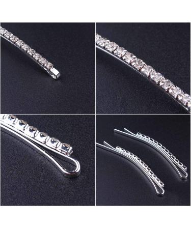 HQdeal 12 Pc Crystal Hairpins & Rhinestone Bobby Pins Elegant Hair Accessories for Women & Girls | Perfect for Weddings & Valentines Day Gifts - Buy Online on GoSupps.com