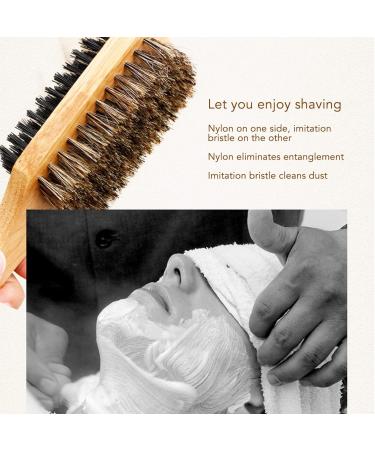 Jiawu Beard Brush - Double-Sided Ergonomic Bristle Brush for Home Salon & Pet Care | Skin-Friendly & Portable - Buy Online on GoSupps.com
