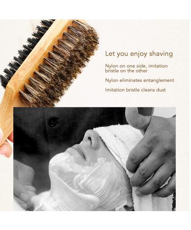 2PC Bartbrush Set - Soft Double-Sided Mustache & Facial Shaving Brushes for Men | Knot Removal Grooming Tool for Home & Salon - Buy Online on GoSupps.com