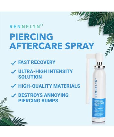 Rennelyn Piercing Aftercare Spray - 40ml | Soothing Solution to Shrink Bumps & Heal Piercings - Buy Online on GoSupps.com