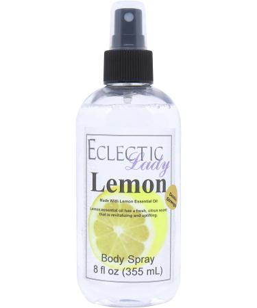Lemon Essential Oil Body Spray (Double Strength) 8 ounces Body Mist for Women with Clean Light & Gentle Fragrance Long Lasting Perfume with Comforting Scent for Men & Women Cologne with Soft Double Strength 8 Fluid Ounces
