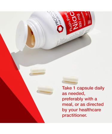 Protocol Niacin 500mg Flush Free - Energy Boosting Vitamin B3 Supplement - 90 Veg Caps - Buy Online on GoSupps.com