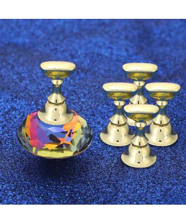 Buy Nail Tip Holder Stand - Crystal Base DIY Nail Art Display | Colorful Magnetic Fake Nail Practice for Salon Manicure - Buy Online on GoSupps.com