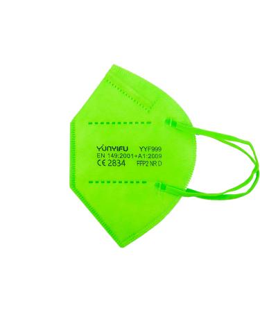 ProMedicalCare FFP2 Colored Face Masks - Individually Packed 100 Pack (Light Green) - International Shipping - Buy Online on GoSupps.com