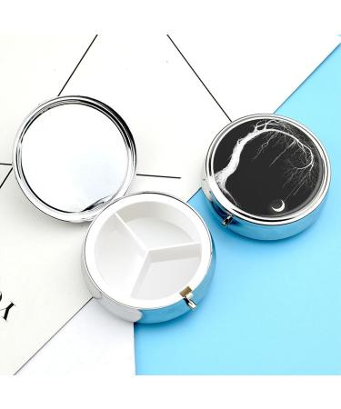 Buy Portable 3 Compartment Travel Pill Box - Stylish Vines Design Small Pill Organizer for Handbag & Pocket - Ideal for Travel - Buy Online on GoSupps.com