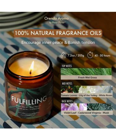 Organic Pitter Patter Tomato & Vine Scented Jar Candle - 50 Hour Burn Non-Toxic Soy Wax Aromatherapy Essential Oil | 7.2 oz - Buy Online on GoSupps.com