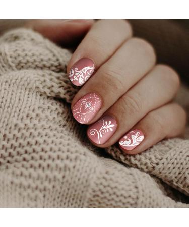 4pcs Flower Pattern Nail Stamping Plates - Creative DIY Nail Art Templates (Random Styles) - International Shipping Available - Buy Online on GoSupps.com