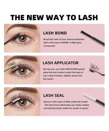 Colored Lash Clusters DIY Eyelash Extensions - 72 C/D Curl Individual Lashes in Brown, Blue, Purple, Green, Red - Thin Band DIT at Home - Volume Mix Color-D 16mm - Buy Online on GoSupps.com