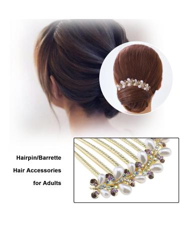 SG Store Flower Hair Comb - Rhinestone Wedding Bridal Headpiece | Decorative Hair Accessory for Women & Girls | Purple Hairstyle Enhancer - Buy Online on GoSupps.com