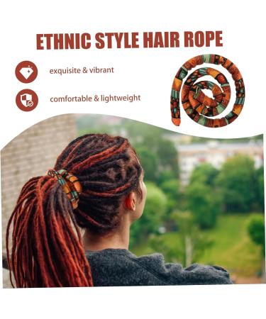 SKISUNO Bendable Ethnic Headband Dreadlocks Hair Tie Dreadlock Hair Accessories Hair Accessories for Braids Dreadlock Hair Rope Hair Band Bohemian Hair Ties Women Accessories - Buy Online on GoSupps.com