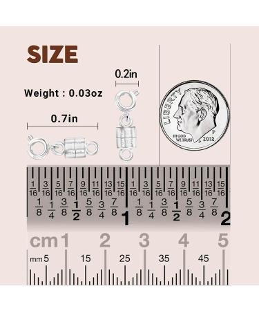 925 Sterling Silver Mini Magnetic Jewelry Clasp Connector | Necklace/Bracelet Chain Extender | Made in Italy | 1Pc Silver - Buy Online on GoSupps.com