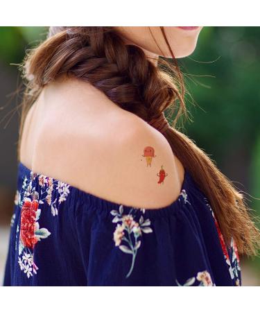 Glitter Cartoon Fruits Temporary Tattoo Stickers for Kids - Birthday Party Favor Supplies - Buy Online on GoSupps.com