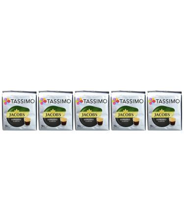 Buy Tassimo Jacobs Espresso Classico Capsules - 80 Coffee Pods Pack of 5 | International Shipping Available - Buy Online on GoSupps.com