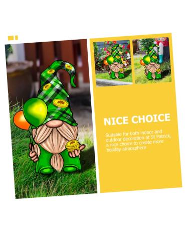 Milisten Dwarf Card Outdoor Sign St Patrick Gnome Yard Sign Patrick Garden Decoration During The Day Props - Buy Online on GoSupps.com